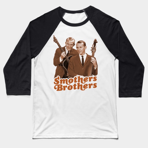 The Smothers Brothers Sepia Tribute Baseball T-Shirt by darklordpug